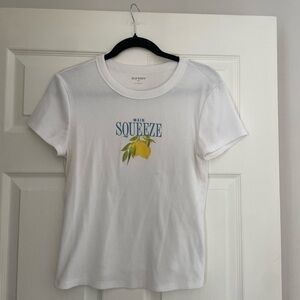 Old Navy Ribbed White Tee